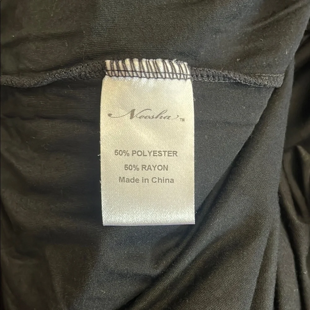 Black wide leg pant with skirt & Side Ties - Picture 11 of 12